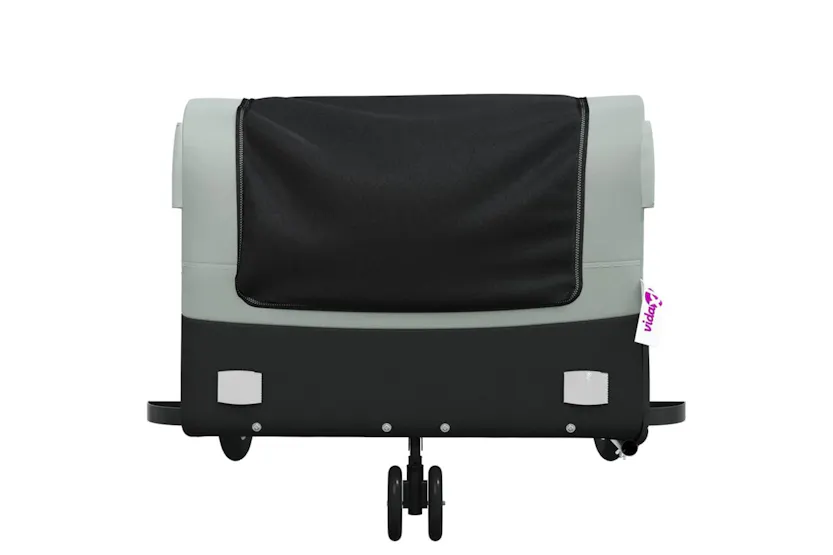 Vidaxl Bike Trailer Black And Grey 45 Kg Iron Vidaxl Bike Trailer Black And Grey 45 Kg Iron