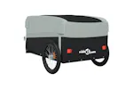Vidaxl Bike Trailer Black And Grey 45 Kg Iron Vidaxl Bike Trailer Black And Grey 45 Kg Iron