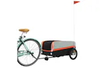 Vidaxl Bike Trailer Black And Orange 45 Kg Iron Vidaxl Bike Trailer Black And Orange 45 Kg Iron