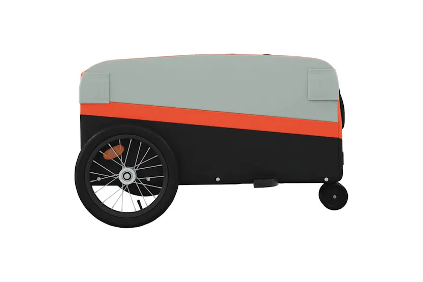 Vidaxl Bike Trailer Black And Orange 45 Kg Iron Vidaxl Bike Trailer Black And Orange 45 Kg Iron