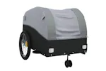 Vidaxl Bike Trailer Black And Grey 45 Kg Iron Vidaxl Bike Trailer Black And Grey 45 Kg Iron