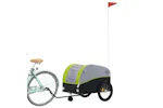 Vidaxl Bike Trailer Black And Green 45 Kg Iron Vidaxl Bike Trailer Black And Green 45 Kg Iron