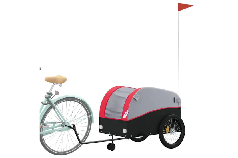 Vidaxl Bike Trailer Black And Red 45 Kg Iron Vidaxl Bike Trailer Black And Red 45 Kg Iron