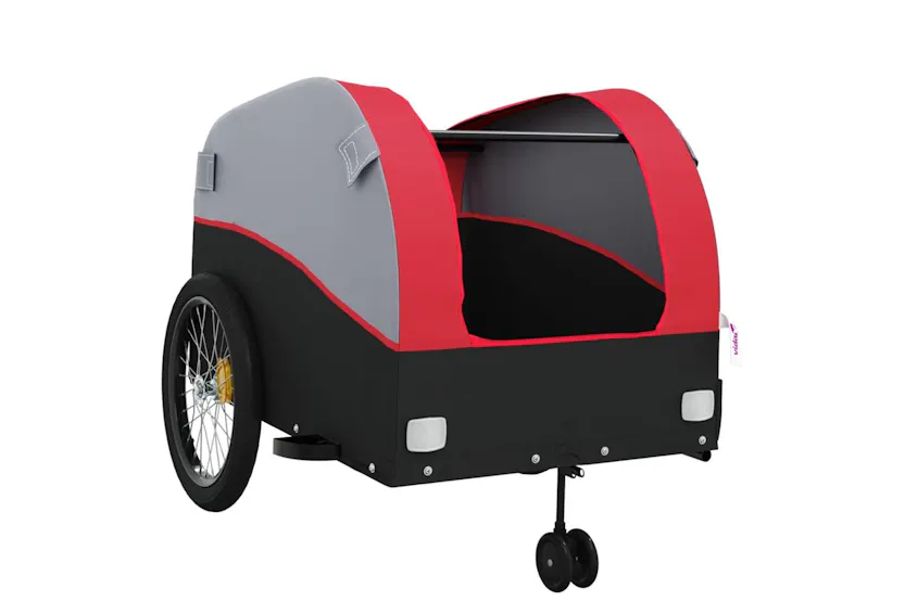 Vidaxl Bike Trailer Black And Red 45 Kg Iron Vidaxl Bike Trailer Black And Red 45 Kg Iron