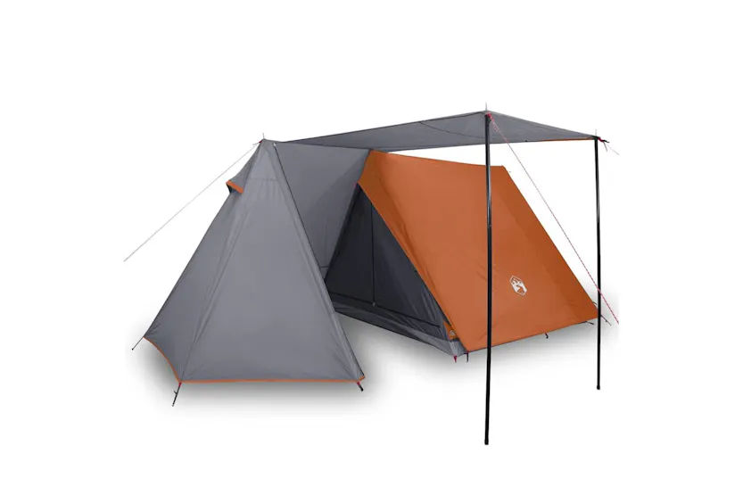 Vidaxl Camping Tent 3-person Grey And Orange Waterproof Vidaxl Camping Tent 3-person Grey And Orange Waterproof