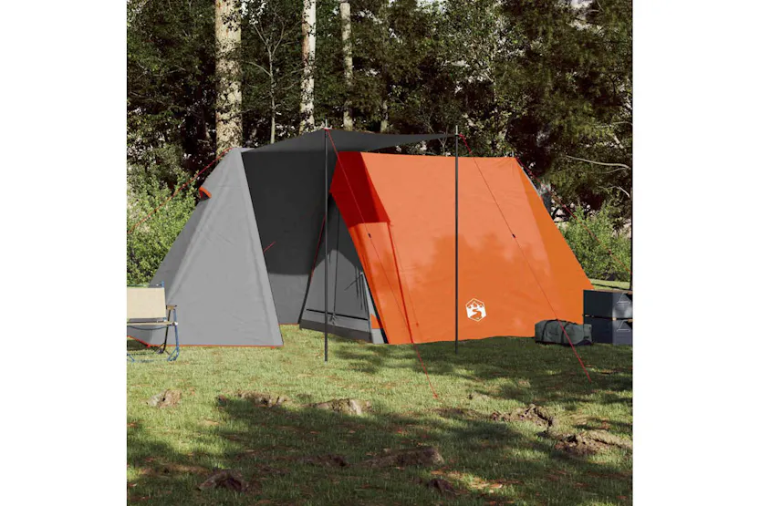 Vidaxl Camping Tent 3-person Grey And Orange Waterproof Vidaxl Camping Tent 3-person Grey And Orange Waterproof