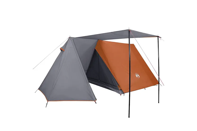 Vidaxl Camping Tent 3-person Grey And Orange Waterproof Vidaxl Camping Tent 3-person Grey And Orange Waterproof