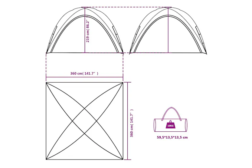 Vidaxl Party Tent Green Waterproof Vidaxl Party Tent Green Waterproof