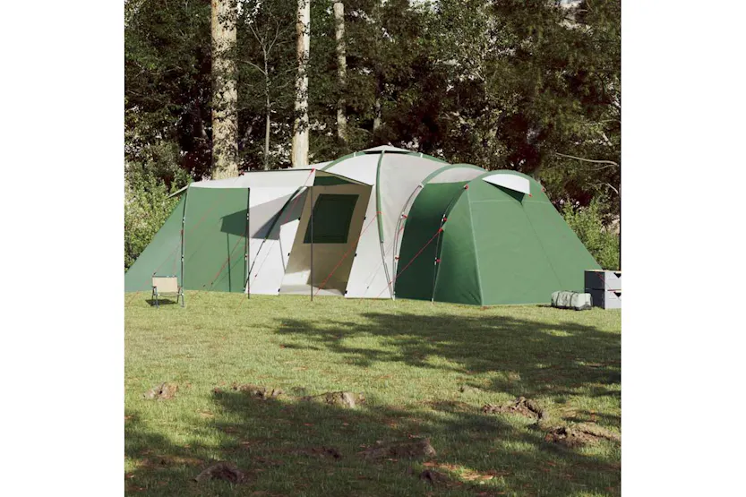 Vidaxl Family Tent Dome 12-person Green Waterproof Vidaxl Family Tent Dome 12-person Green Waterproof