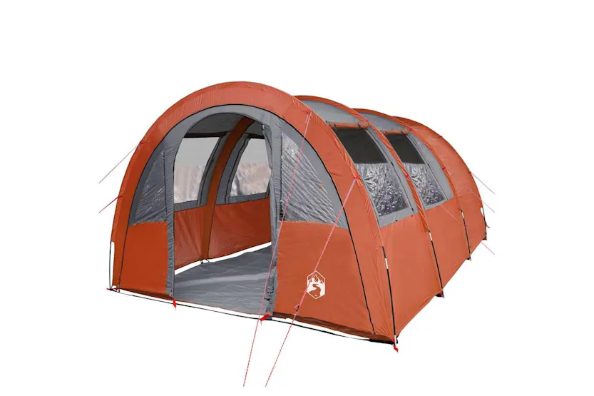 Vidaxl Camping Tent Tunnel 4-person Grey And Orange Waterproof Vidaxl Camping Tent Tunnel 4-person Grey And Orange Waterproof