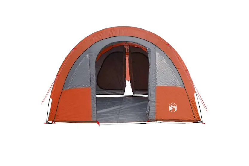 Vidaxl Camping Tent Tunnel 4-person Grey And Orange Waterproof Vidaxl Camping Tent Tunnel 4-person Grey And Orange Waterproof