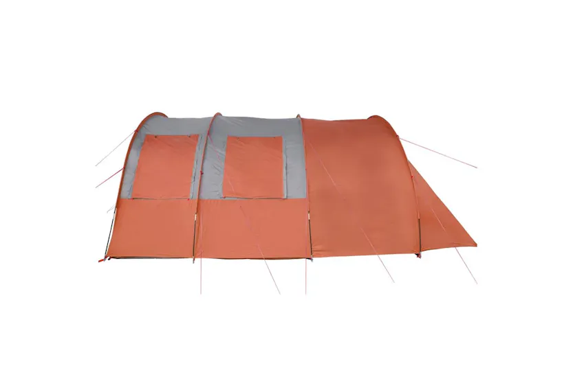 Vidaxl Camping Tent Tunnel 4-person Grey And Orange Waterproof Vidaxl Camping Tent Tunnel 4-person Grey And Orange Waterproof