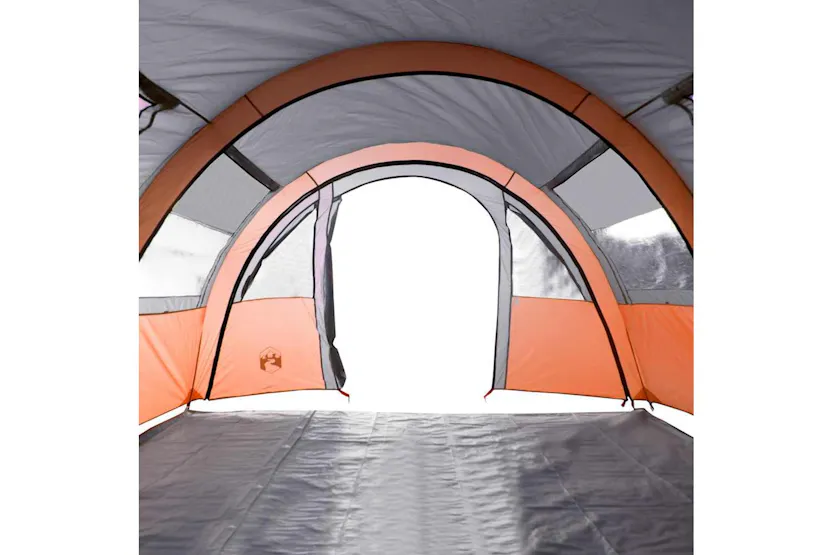 Vidaxl Camping Tent Tunnel 4-person Grey And Orange Waterproof Vidaxl Camping Tent Tunnel 4-person Grey And Orange Waterproof
