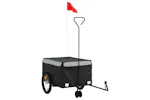 Vidaxl Bike Trailer Black And Grey 45 Kg Iron Vidaxl Bike Trailer Black And Grey 45 Kg Iron