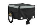 Vidaxl Bike Trailer Black And Grey 45 Kg Iron Vidaxl Bike Trailer Black And Grey 45 Kg Iron