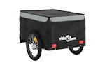 Vidaxl Bike Trailer Black And Grey 45 Kg Iron Vidaxl Bike Trailer Black And Grey 45 Kg Iron