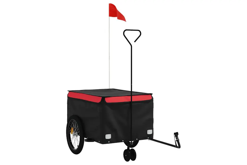 Vidaxl Bike Trailer Black And Red 45 Kg Iron Vidaxl Bike Trailer Black And Red 45 Kg Iron