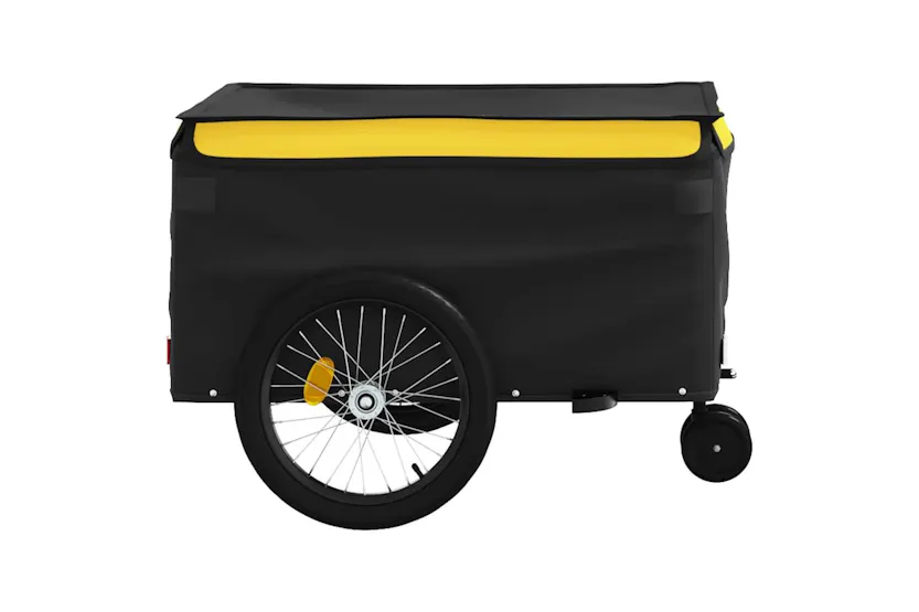 Vidaxl Bike Trailer Black And Yellow 45 Kg Iron Vidaxl Bike Trailer Black And Yellow 45 Kg Iron