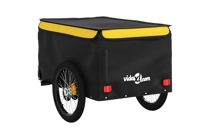 Vidaxl Bike Trailer Black And Yellow 45 Kg Iron Vidaxl Bike Trailer Black And Yellow 45 Kg Iron