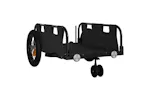 Vidaxl Bike Trailer Black Oxford Fabric And Iron Vidaxl Bike Trailer Black Oxford Fabric And Iron