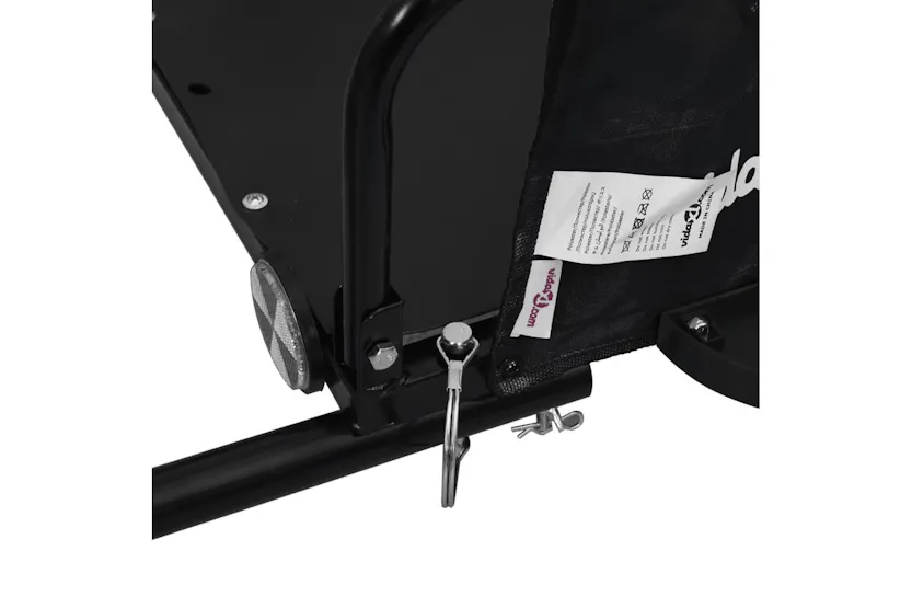 Vidaxl Bike Trailer Black Oxford Fabric And Iron Vidaxl Bike Trailer Black Oxford Fabric And Iron