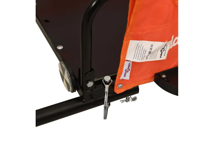 Vidaxl Bike Trailer Orange Oxford Fabric And Iron Vidaxl Bike Trailer Orange Oxford Fabric And Iron