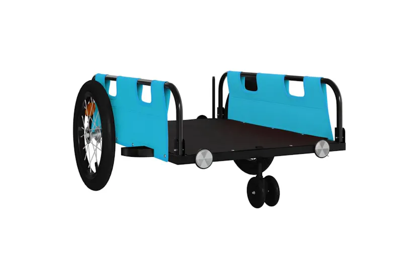 Vidaxl Bike Trailer Blue Oxford Fabric And Iron Vidaxl Bike Trailer Blue Oxford Fabric And Iron