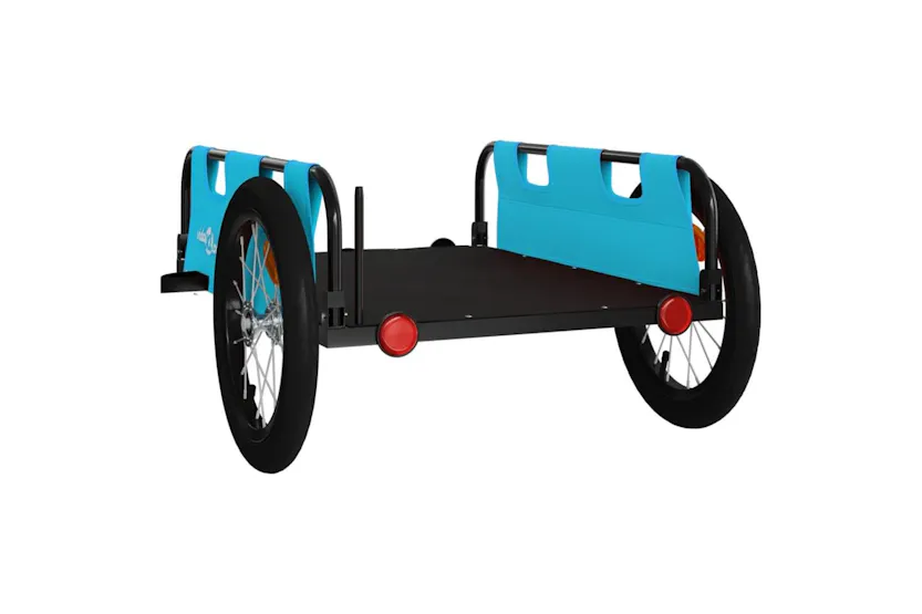 Vidaxl Bike Trailer Blue Oxford Fabric And Iron Vidaxl Bike Trailer Blue Oxford Fabric And Iron