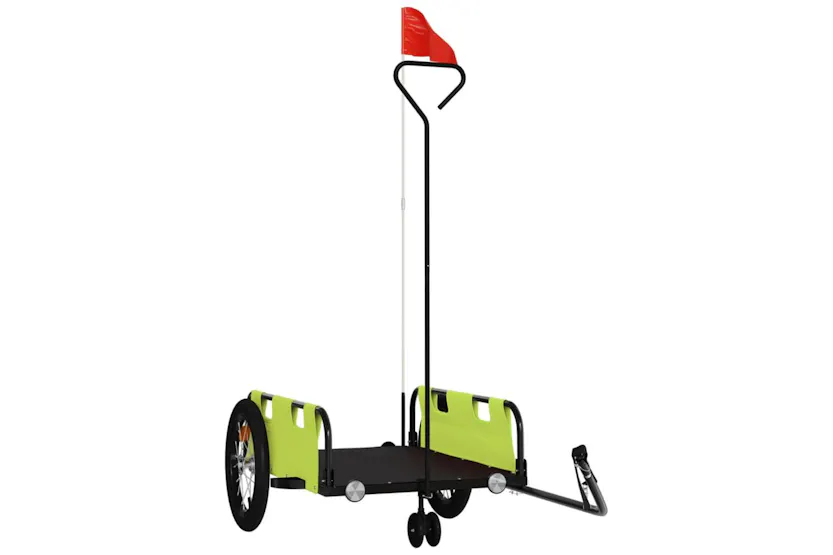 Vidaxl Bike Trailer Green Oxford Fabric And Iron Vidaxl Bike Trailer Green Oxford Fabric And Iron