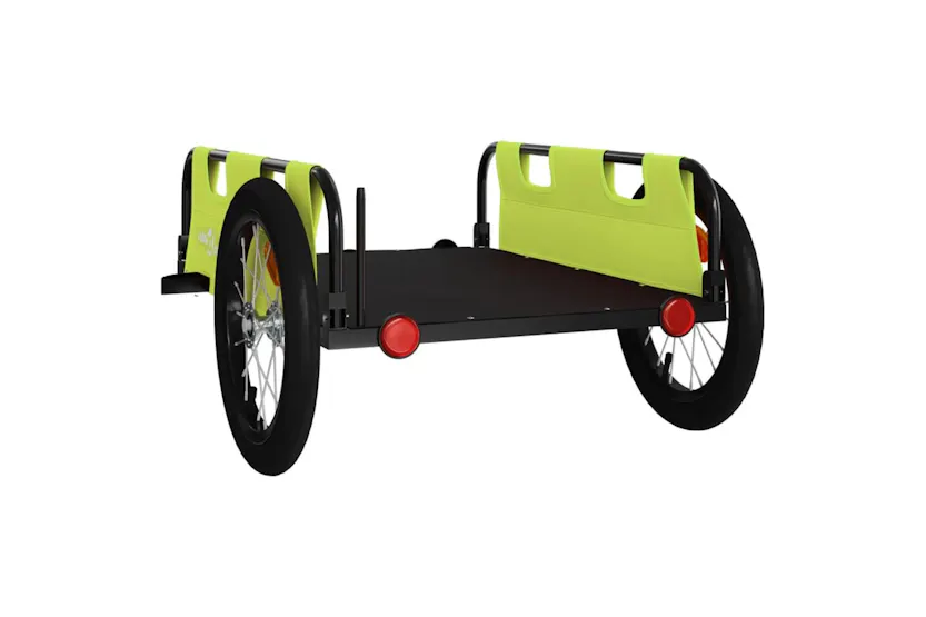 Vidaxl Bike Trailer Green Oxford Fabric And Iron Vidaxl Bike Trailer Green Oxford Fabric And Iron