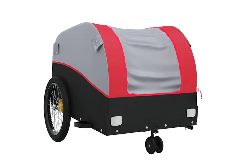 Vidaxl Bike Trailer Black And Red 30 Kg Iron Vidaxl Bike Trailer Black And Red 30 Kg Iron