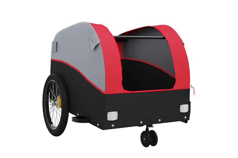Vidaxl Bike Trailer Black And Red 30 Kg Iron Vidaxl Bike Trailer Black And Red 30 Kg Iron