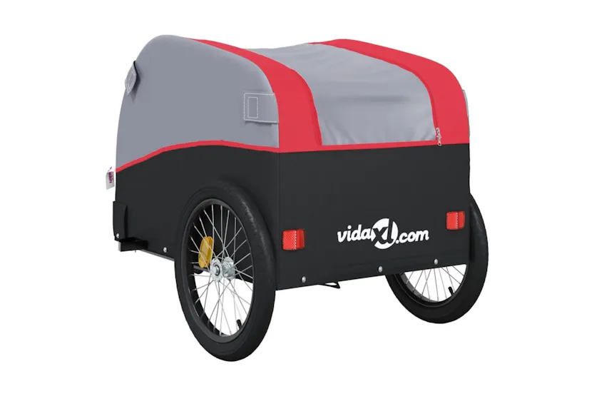 Vidaxl Bike Trailer Black And Red 30 Kg Iron Vidaxl Bike Trailer Black And Red 30 Kg Iron
