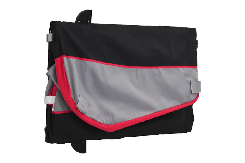 Vidaxl Bike Trailer Black And Red 30 Kg Iron Vidaxl Bike Trailer Black And Red 30 Kg Iron