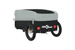 Vidaxl Bike Trailer Black And Grey 30 Kg Iron Vidaxl Bike Trailer Black And Grey 30 Kg Iron