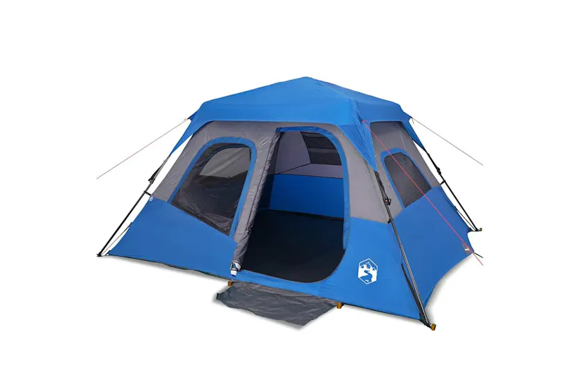 Vidaxl Family Tent 6-person Blue Quick Release Waterproof Vidaxl Family Tent 6-person Blue Quick Release Waterproof