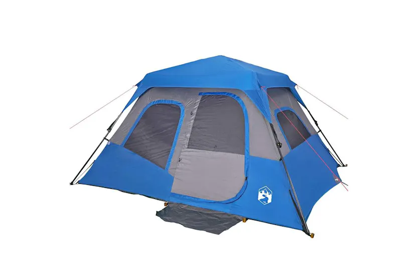 Vidaxl Family Tent 6-person Blue Quick Release Waterproof Vidaxl Family Tent 6-person Blue Quick Release Waterproof
