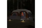 Vidaxl Family Tent With Led 9-person Light Grey And Orange Quick Release Vidaxl Family Tent With Led 9-person Light Grey And Orange Quick Release