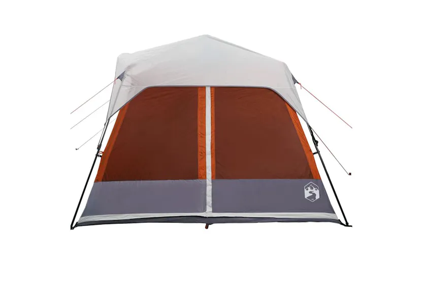 Vidaxl Family Tent With Led 9-person Light Grey And Orange Quick Release Vidaxl Family Tent With Led 9-person Light Grey And Orange Quick Release