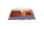 Vidaxl Family Tent With Led 9-person Light Grey And Orange Quick Release Vidaxl Family Tent With Led 9-person Light Grey And Orange Quick Release