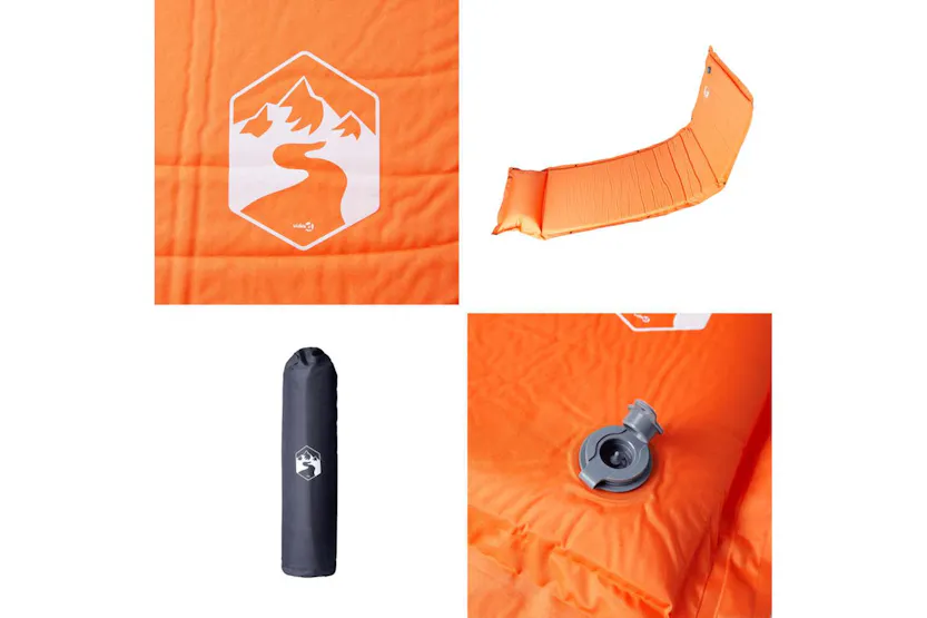 Vidaxl Self Inflating Camping Mattress With Pillow 1-person Orange Vidaxl Self Inflating Camping Mattress With Pillow 1-person Orange