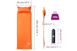 Vidaxl Self Inflating Camping Mattress With Pillow 1-person Orange Vidaxl Self Inflating Camping Mattress With Pillow 1-person Orange