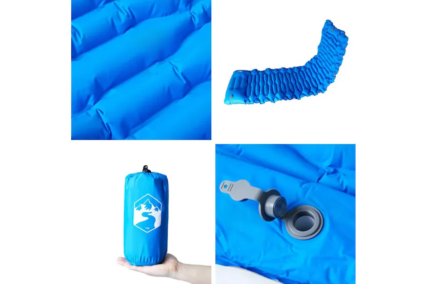 Vidaxl Self Inflating Camping Mattress With Pillow 1-person Blue Vidaxl Self Inflating Camping Mattress With Pillow 1-person Blue