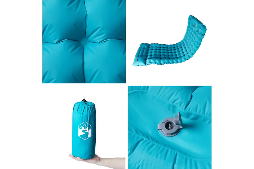 Vidaxl Self Inflating Camping Mattress With Pillow 1-person Blue Vidaxl Self Inflating Camping Mattress With Pillow 1-person Blue
