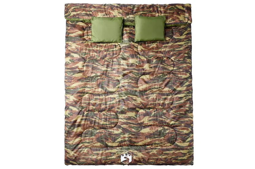 Vidaxl Double Sleeping Bag With Pillows For Adults Camping 3-4 Seasons Vidaxl Double Sleeping Bag With Pillows For Adults Camping 3-4 Seasons