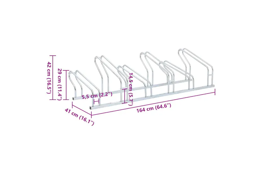 Vidaxl Bicycle Stand For 6 Bikes Floor Freestanding Galvanised Steel Vidaxl Bicycle Stand For 6 Bikes Floor Freestanding Galvanised Steel