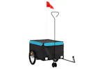 Vidaxl Bike Trailer Black And Blue 45 Kg Iron Vidaxl Bike Trailer Black And Blue 45 Kg Iron