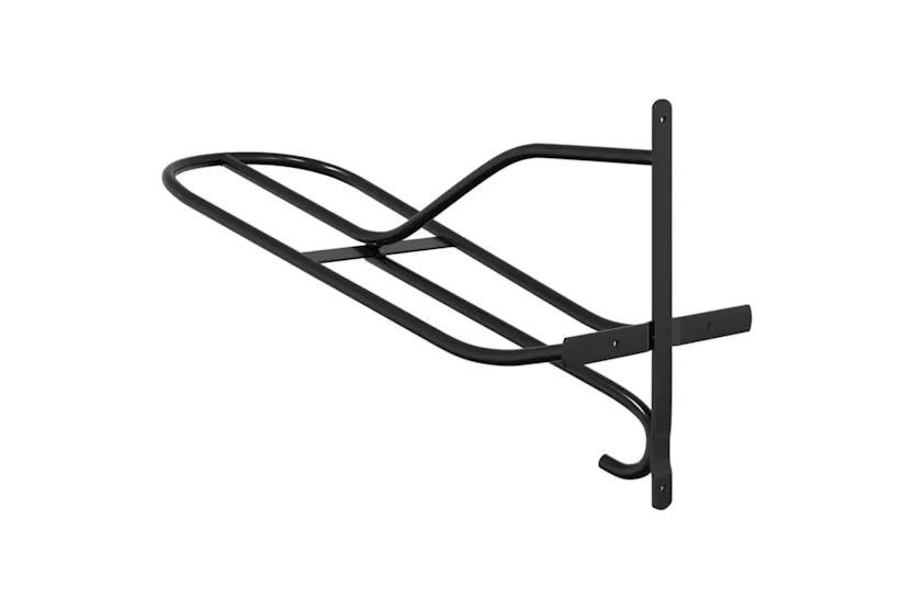 Vidaxl Saddle Rack Wall Mounted Black Iron Vidaxl Saddle Rack Wall Mounted Black Iron