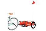 Vidaxl Bike Trailer Orange Oxford Fabric And Iron Vidaxl Bike Trailer Orange Oxford Fabric And Iron