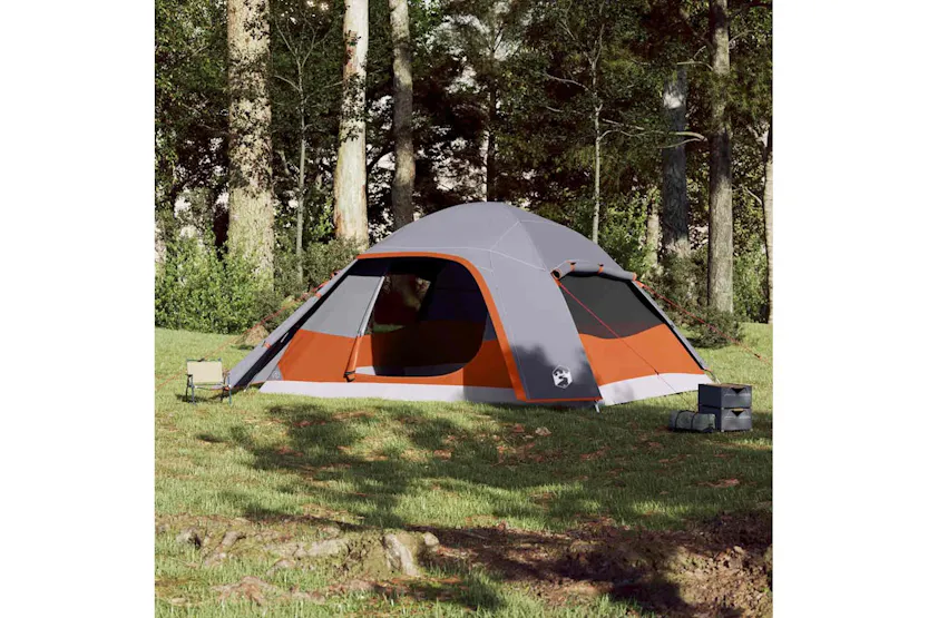Vidaxl Family Tent Dome 6-person Grey Waterproof Vidaxl Family Tent Dome 6-person Grey Waterproof
